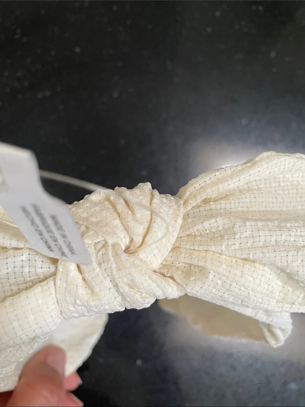 Anthropologie Cream Knotted Headband